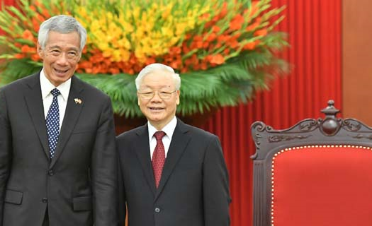Tổng Bí thư Nguyễn Phú Trọng tiếp Thủ tướng Singapore Lý Hiển Long​