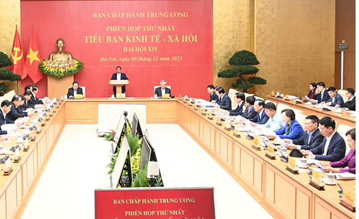 Thủ tướng chủ trì Phiên họp thứ nhất Tiểu ban Kinh tế - Xã hội Đại hội XIV