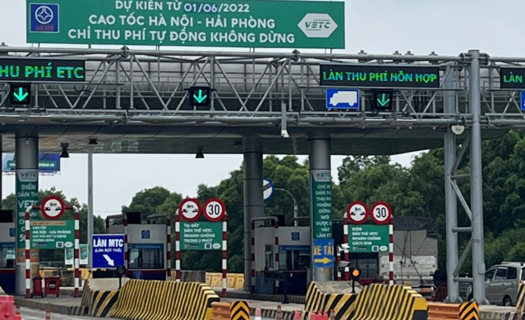 Cao tốc Hà Nội - Hải Phòng thí điểm thu phí tự động không dừng toàn tuyến