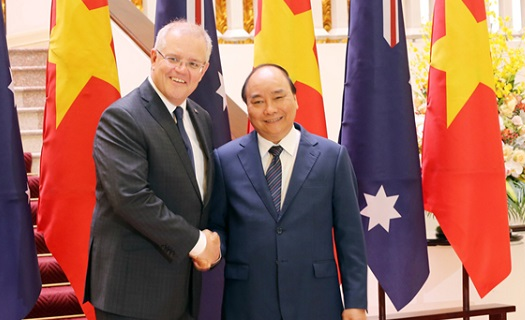 Thủ tướng Nguyễn Xuân Phúc đón và hội đàm với Thủ tướng Australia