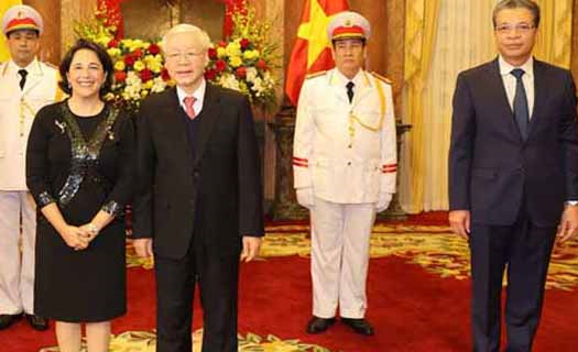 Tổng Bí thư, Chủ tịch nước Nguyễn Phú Trọng nhận Quốc thư của các Đại sứ nước ngoài